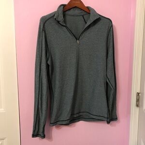 Lululemon dark teal surge warm quarter Zip shirt